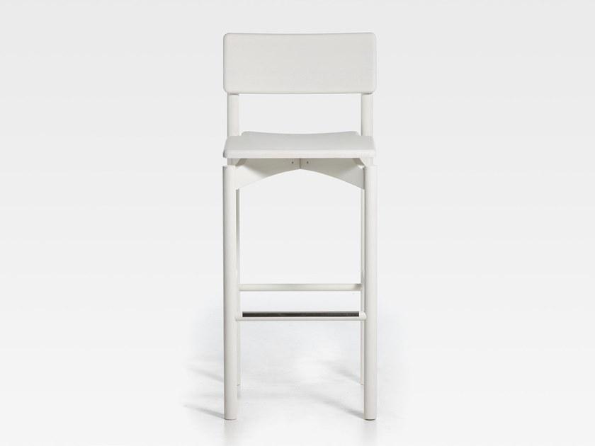 SIPA Барный стул из лакированной древесины с подставкой для ног Spam sun-id-1421105 - Вид №1
