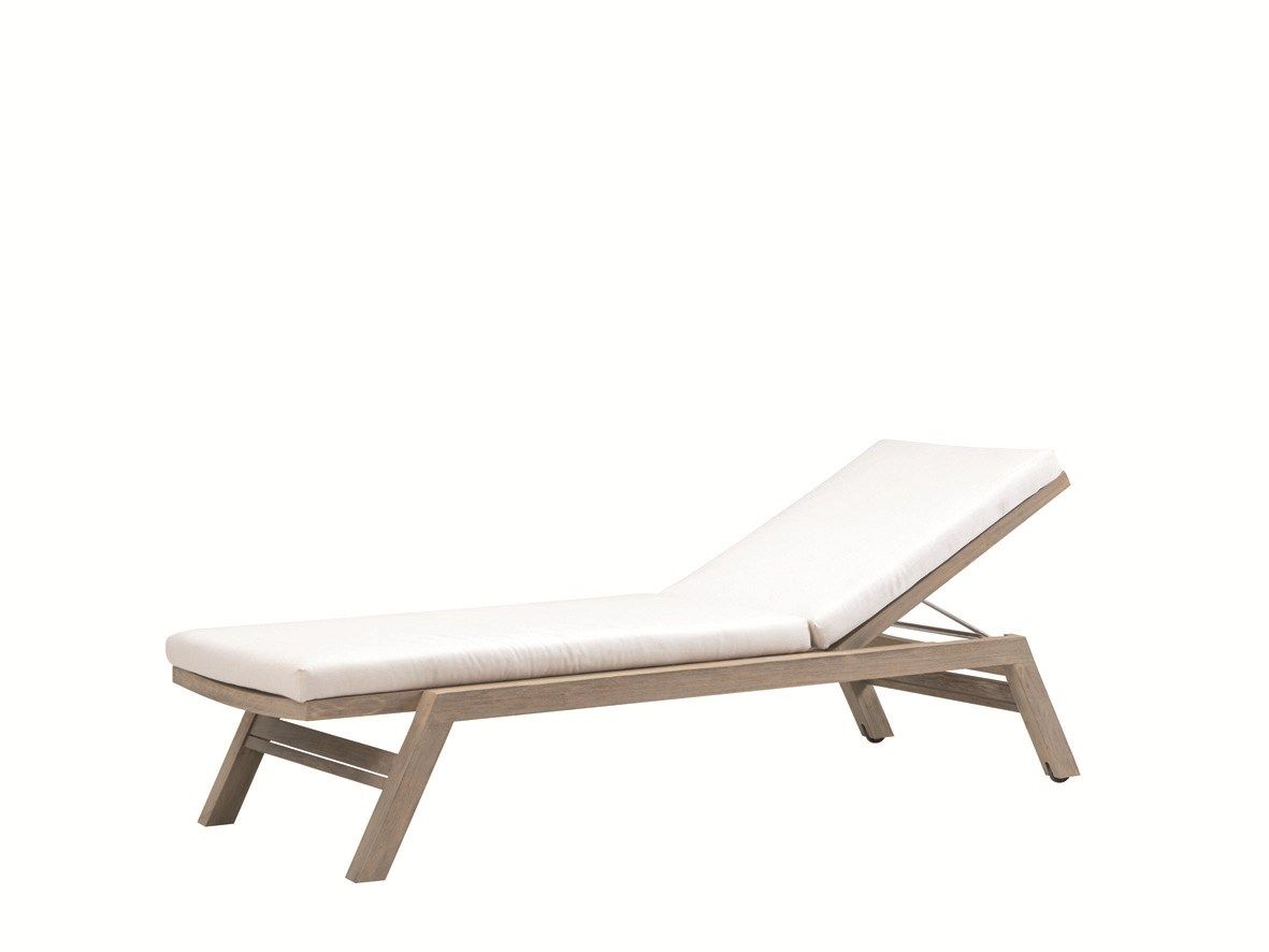 Садовая кровать с откидной спинкой из тикового дерева с колесами Ethimo Costes ARCH-00097028 - Вид №15