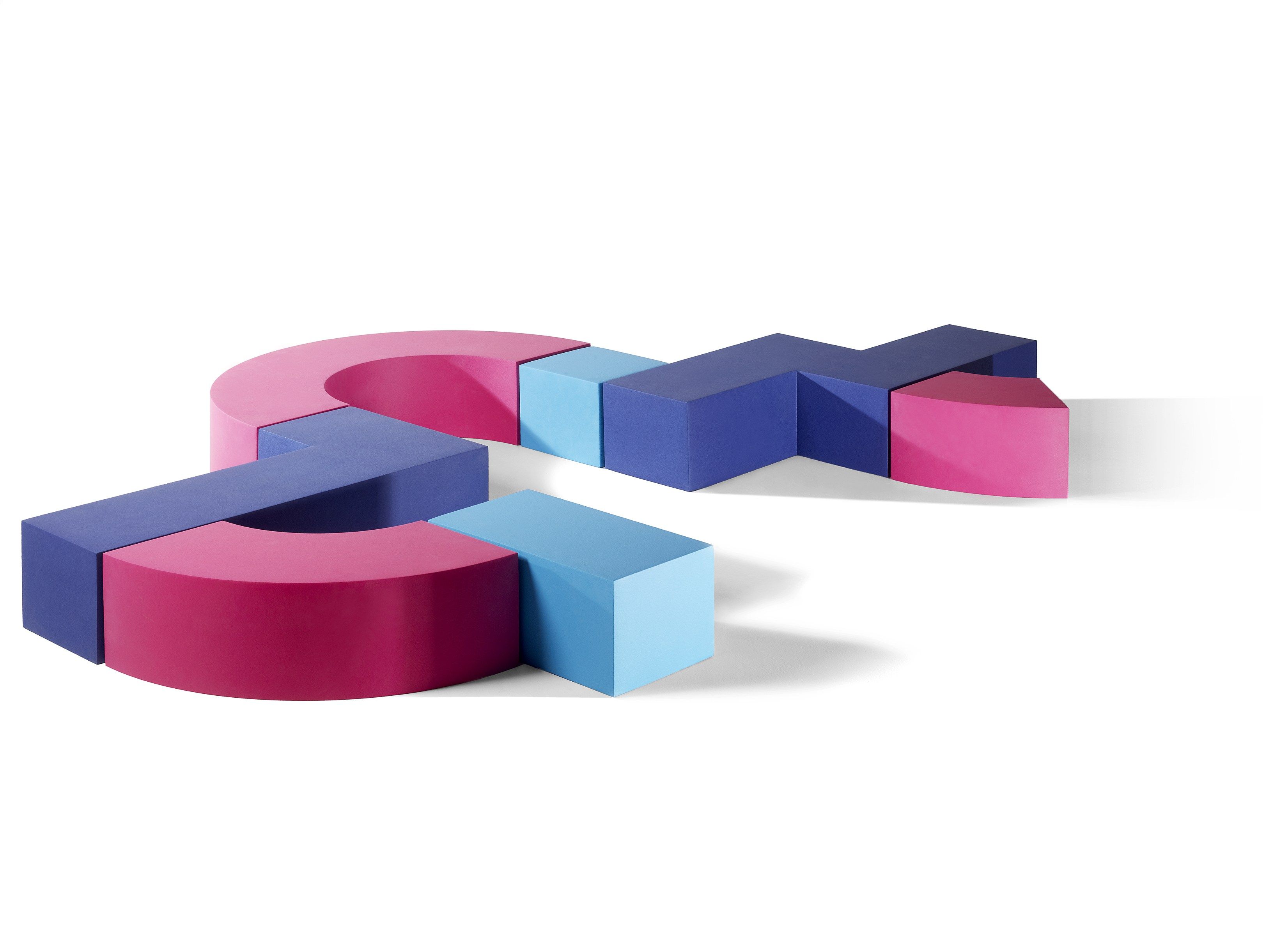 Модульная изогнутая скамья из пены QM Quinze & Milan ARCH-00059046 - Вид №1