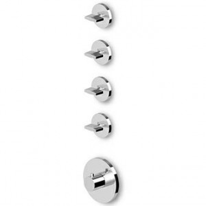 ZD4662 - R97823 Встроенный термостатический смеситель для душа 1/2 "с 4-мя запорными кранами. Zucchetti Isy