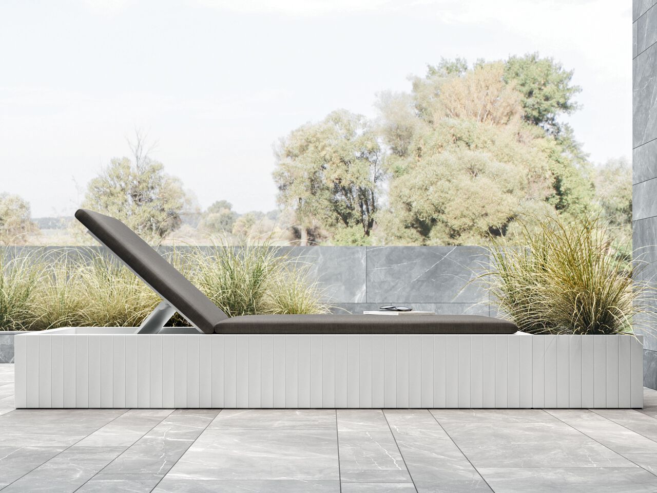 Садовый горшок Corian® Rexa уникальный открытый ARCH-00101966 - Вид №1