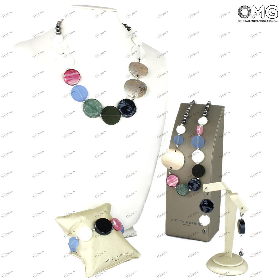 3936 ORIGINALMURANOGLASS Набор украшений Карамелька - Коллекция Antica Murrina - муранское стекло OMG  см 