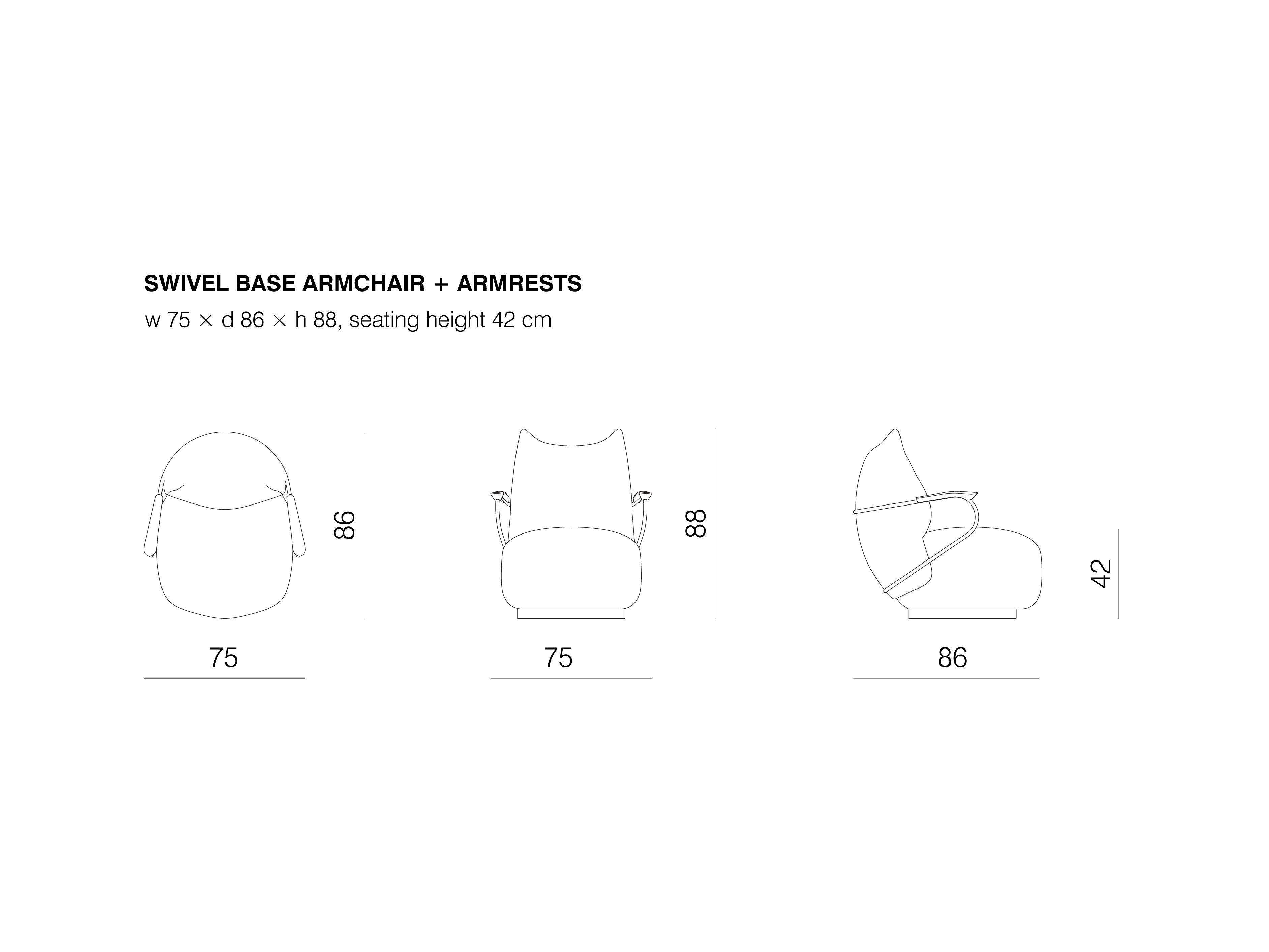 Тканевое кресло с подлокотниками prostoria Buffa ARCH-00081206 - Вид №6