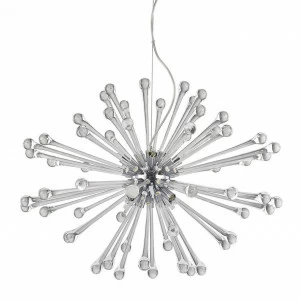 Подвесной светильник Ideal Lux Pauline SP Bianco IDEAL LUX ДИЗАЙНЕРСКИЕ, PAULINE BIANCO 072104 Прозрачный;серебро