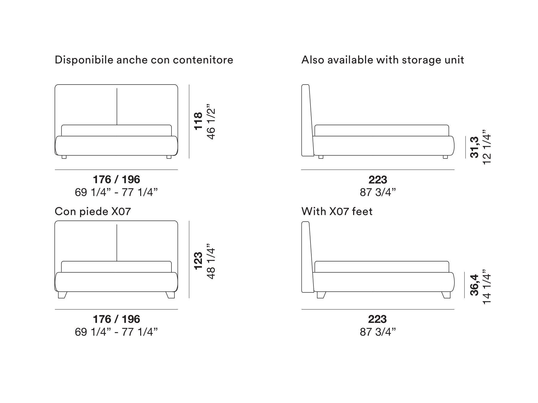 Мягкая кровать с высоким изголовьем Alf DaFrè CASSIOPEA ARCH-00029172 - Вид №8