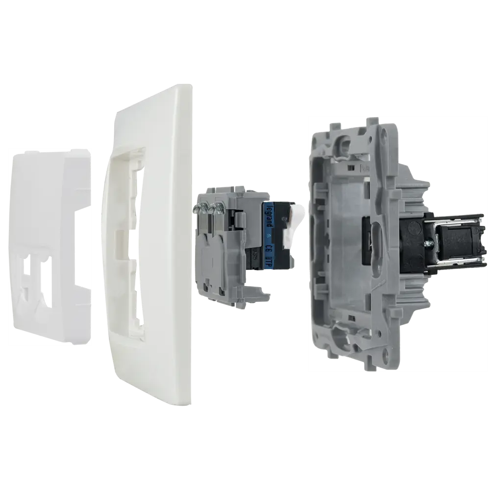 Розетка компьютерная двойная RJ45 категория 6 UTP - Legrand Etika - белый 82499674 STLM-2183993 - Вид №6