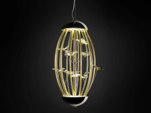 Стеклянный светодиодный подвесной светильник