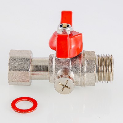 VT.806.N.0403 Кран шаровой для подключения манометра с наружной резьбой Valtec 1/2" х 3/8"  - Вид №8