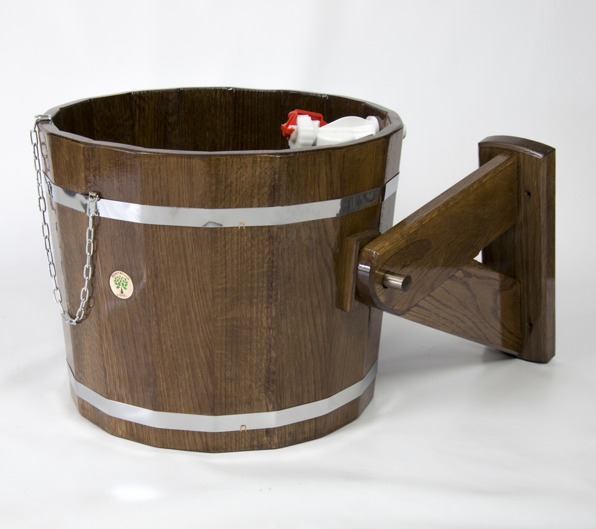 150 Обливное устройство из дуба 20 литров (дуб морёный) Alyarus  - Вид №3