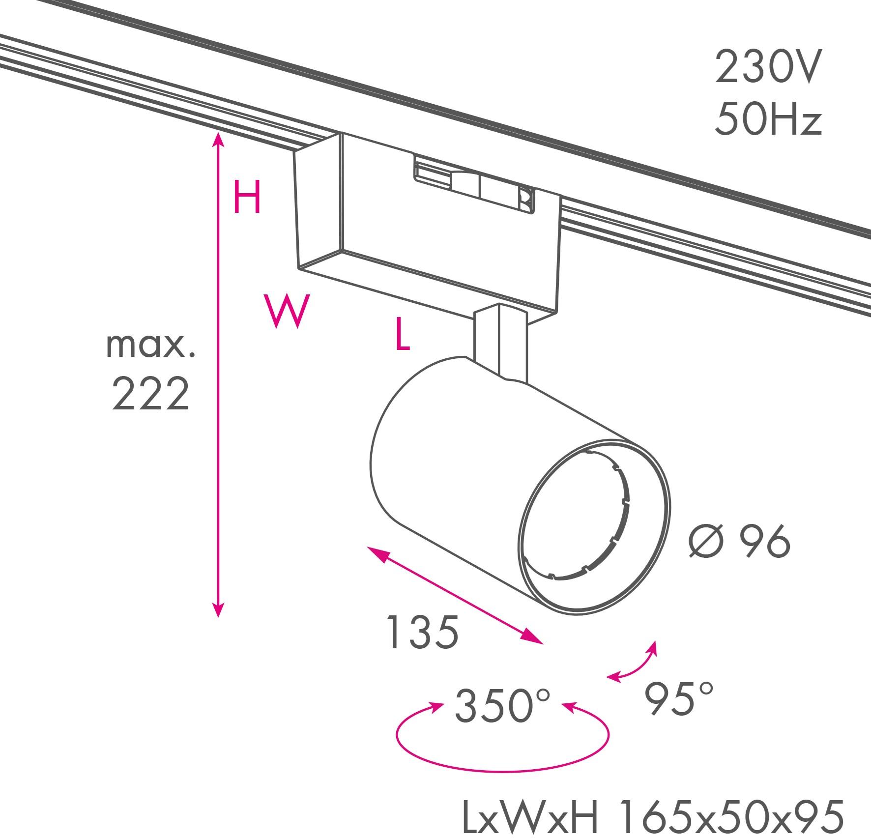 LUNOO Галогенное освещение направляющих из алюминия с порошковым покрытием Varo sun-id-1381489 - Вид №2