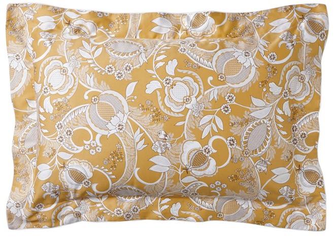 Alexandre Turpault Постельное белье из хлопкового дамаска с двусторонним принтом Mogador sun-id-1440461 - Вид №5