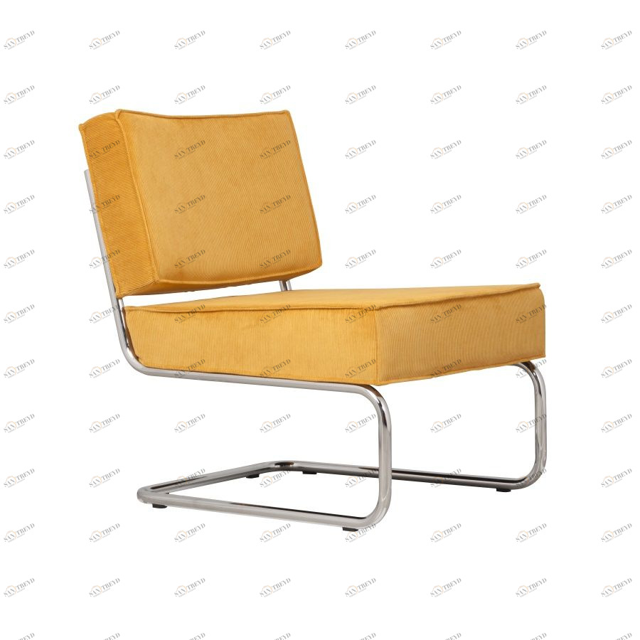 Кресло Lounge Ridge Rib желтое Zuiver 3100013