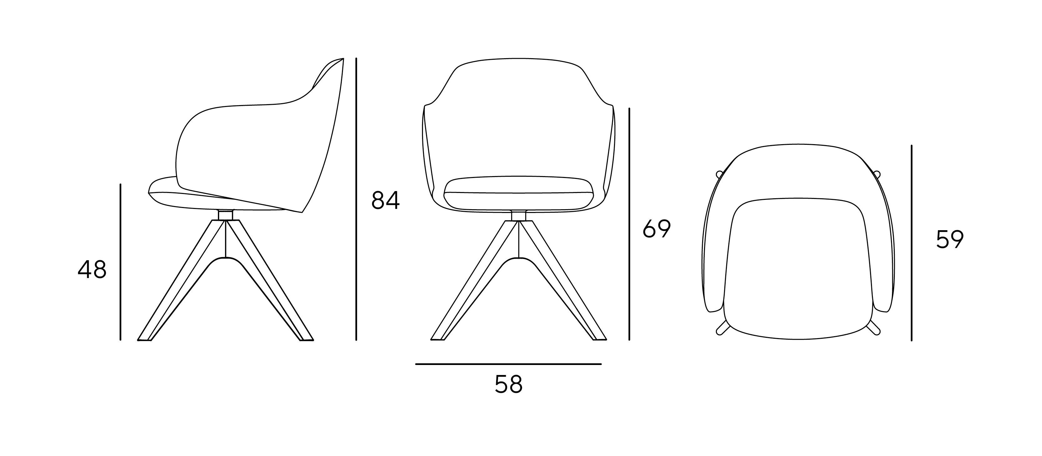 Тканевый стул с подлокотниками Innova Imbottiti Bloom ARCH-00114139 - Вид №2