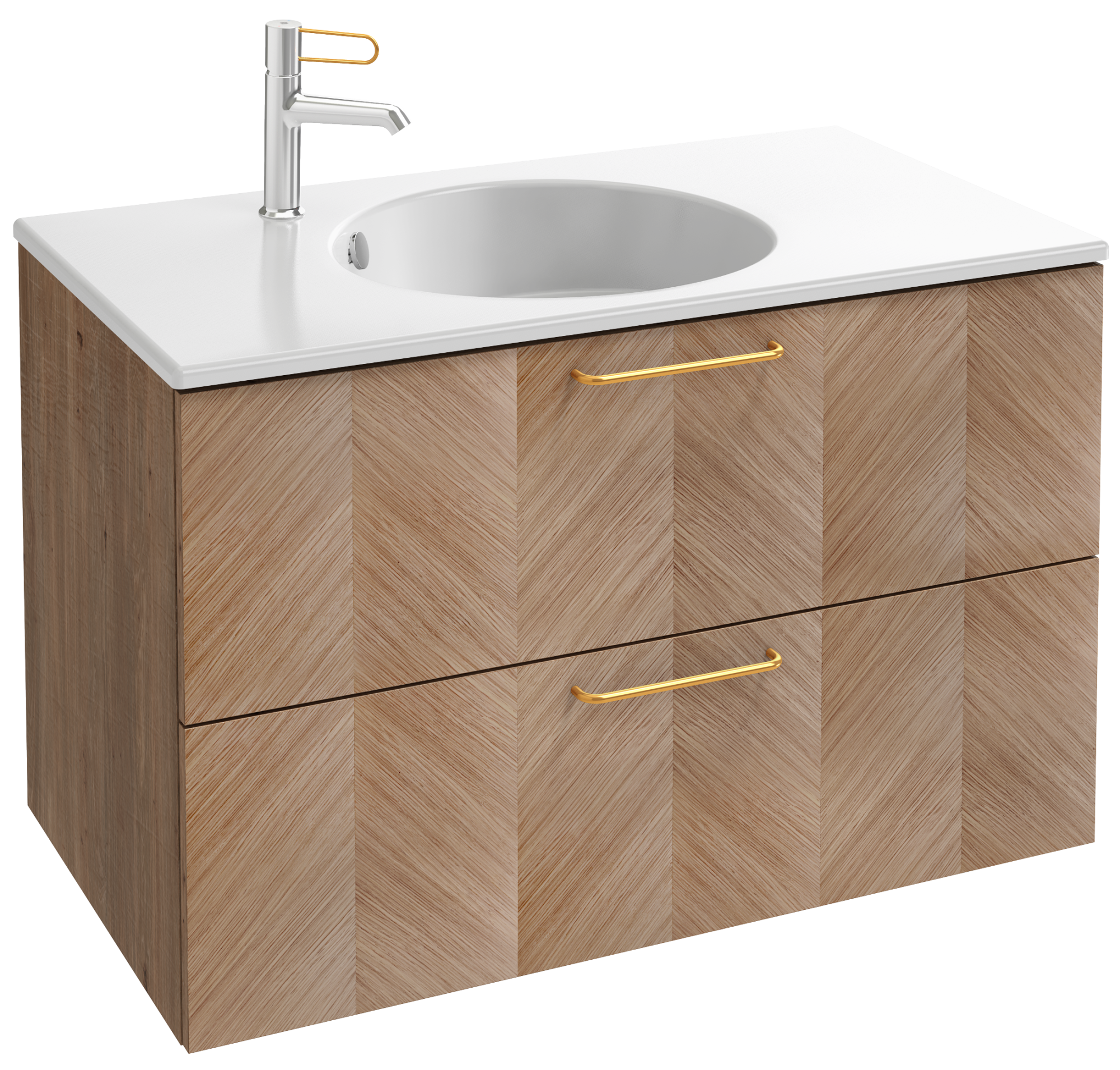 EB2523-R8-NR4 Тумба под столешницу 90 см, 2 ящика, золотая ручка JACOB DELAFON ODÉON RIVE GAUCHE ODEON RIVE GAUCHE