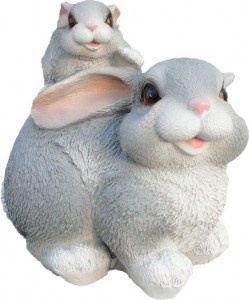 11217 ЗАЙЦЫ пара, скульптура из бетона LAB.Space  - Вид №2