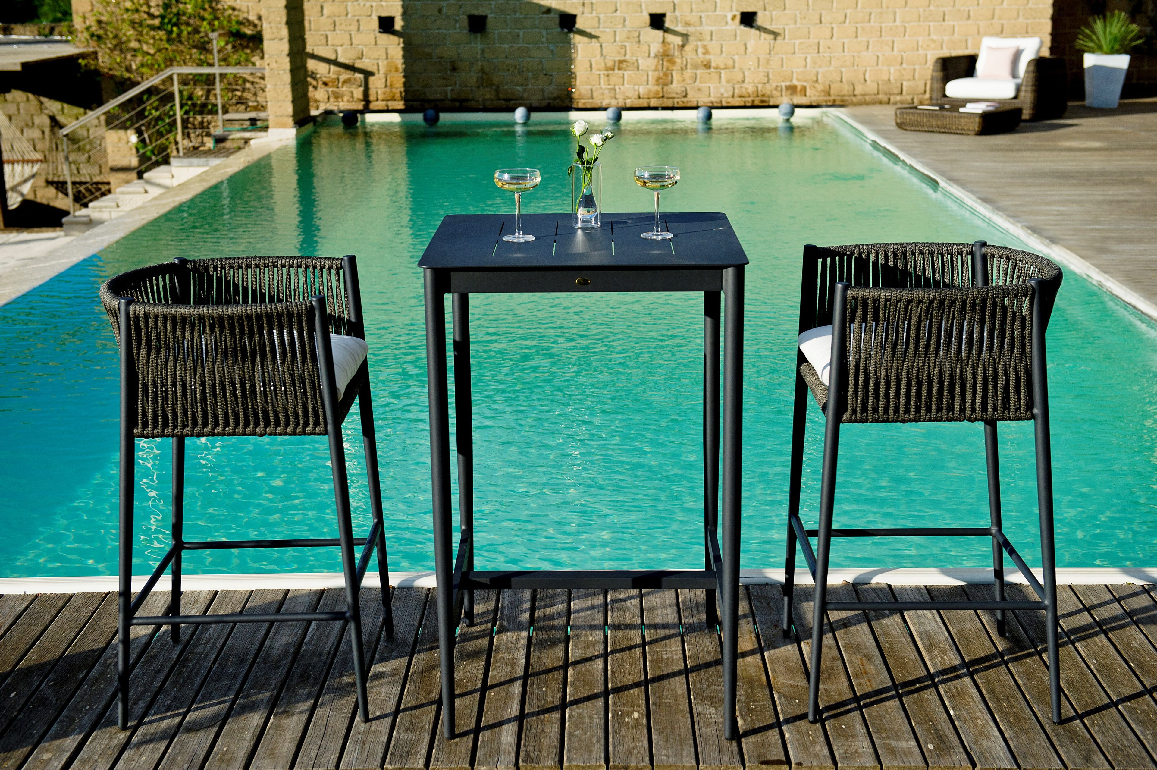 Алюминиевый садовый стул с подставкой для ног Unopiù свет ARCH-00028792 - Вид №4