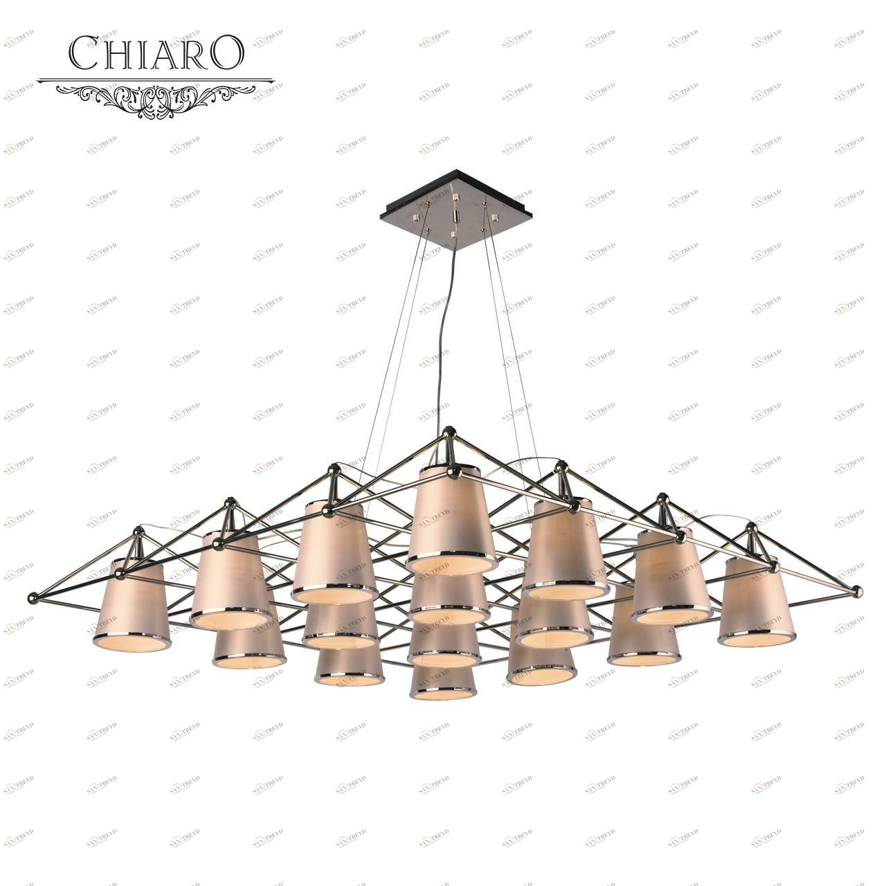 Люстра дизайнерская Witch 2 хром серая 612010216 SUPERNW ДИЗАЙНЕРСКИЕ, МИНИМАЛИЗМ 056026 Серый 