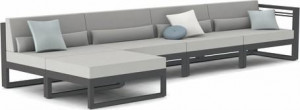 MNST479 Concept 4 лава черный текстиль слева Manutti Fuse