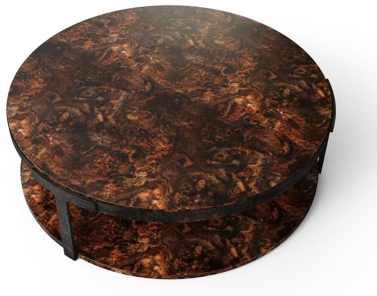 Porustudio Круглый деревянный журнальный столик sun-id-1378164 - Вид №3