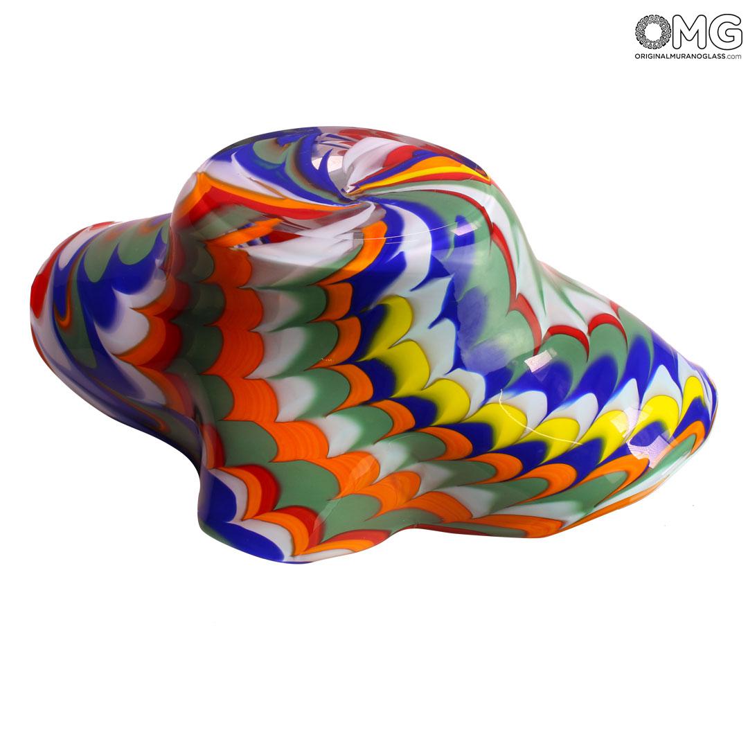4548 ORIGINALMURANOGLASS Ваза Всплеск Цвета - Дутое стекло - муранское стекло OMG 49 см  - Вид №1