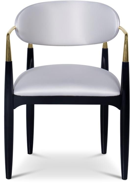 KOKET Стул из лакированной ткани с подлокотниками Nahema sun-id-1431004 - Вид №2