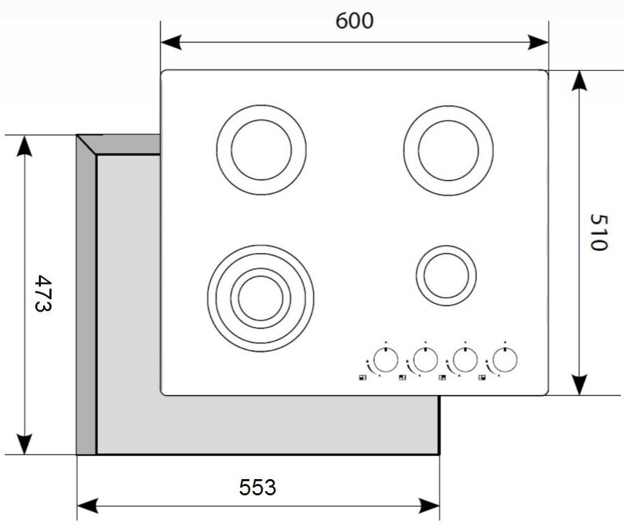 5334565 Газовая варочная поверхность Akpo PGA 604 RGC-T IV STDN-0038443 - Вид №7