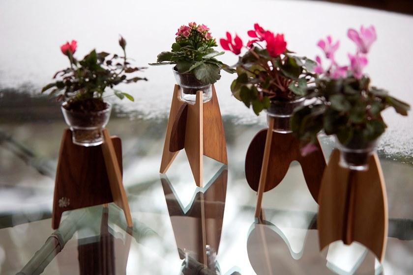 KARN Ваза / подсвечник из массива дерева Karn design Kt11-kt13 - Вид №5