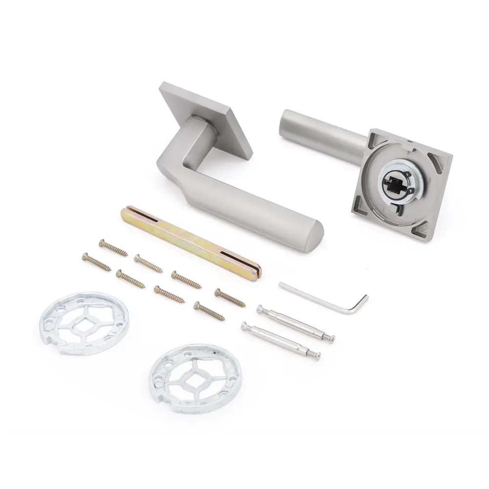 Дверные ручки Фабрика замков Maldonado без запирания цвет матовый никель STLM-2075524 - Вид №1