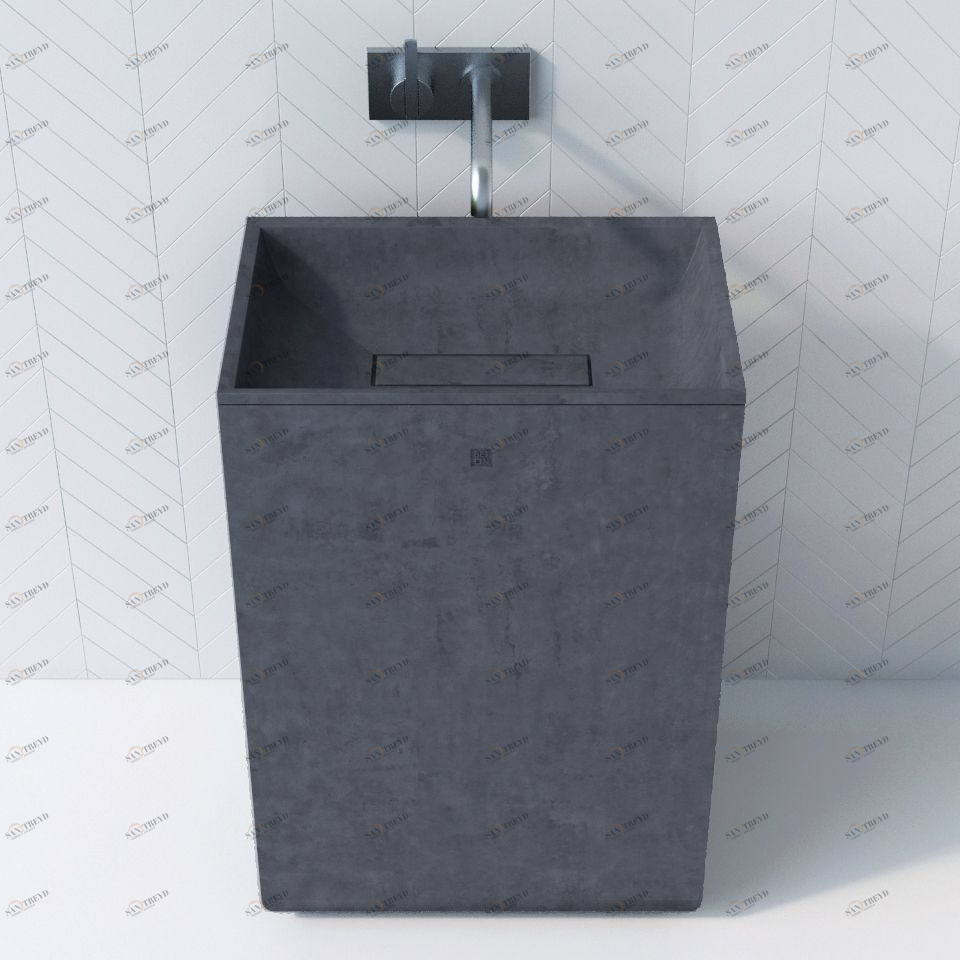 WB609GRAFIT Накладная раковина на столешницу  прямоугольная BetOn 