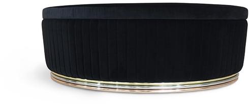 KOKET Круглый бархатный пуф Mia sun-id-1455992 - Вид №1