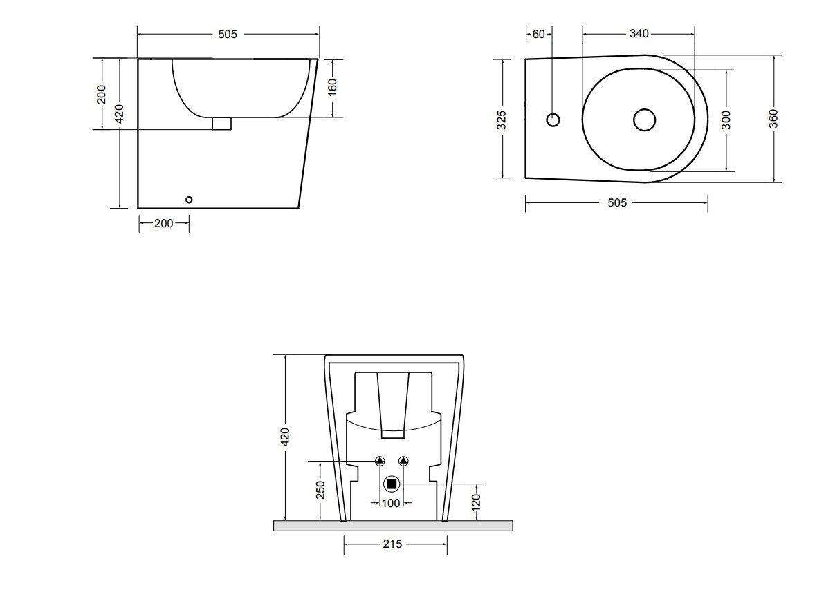 Напольное керамическое биде Axa DP ARCH-00121159 - Вид №8