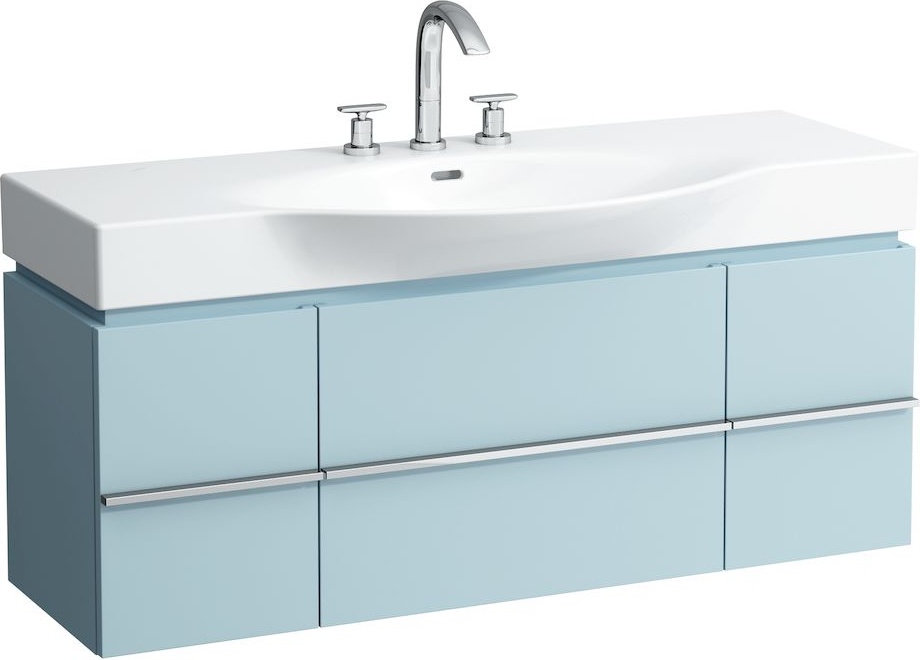 H4013020754631 Шкафчик под раковину, для раковин 811704, 812704, 2 выдвижных ящика с 2 дверцами, 2 стеклянные полки LAUFEN PRO - Вид №15