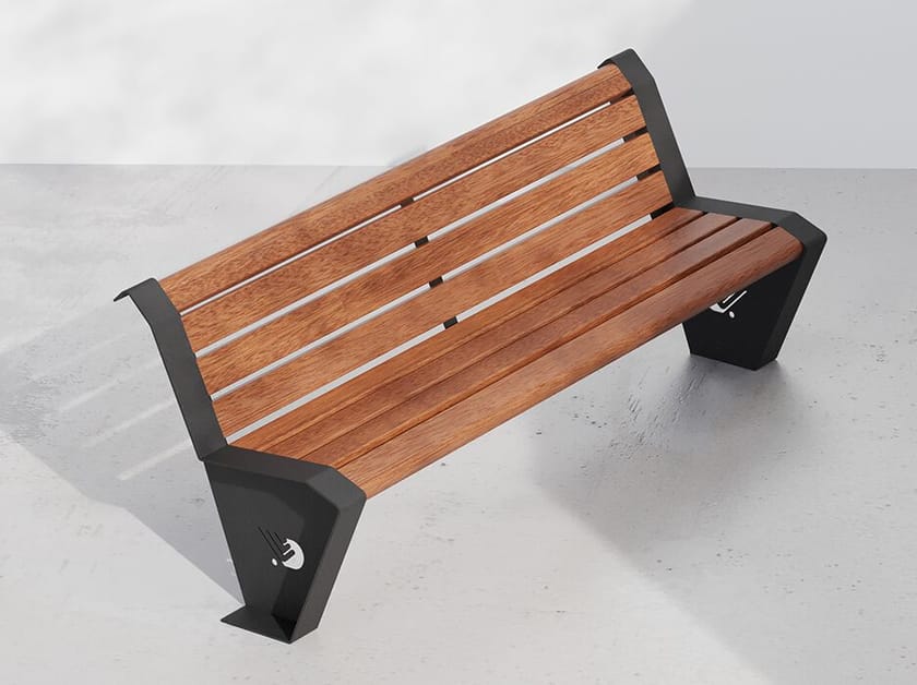 Стальная и деревянная скамья DIMCAR сущность ARCH-00096445