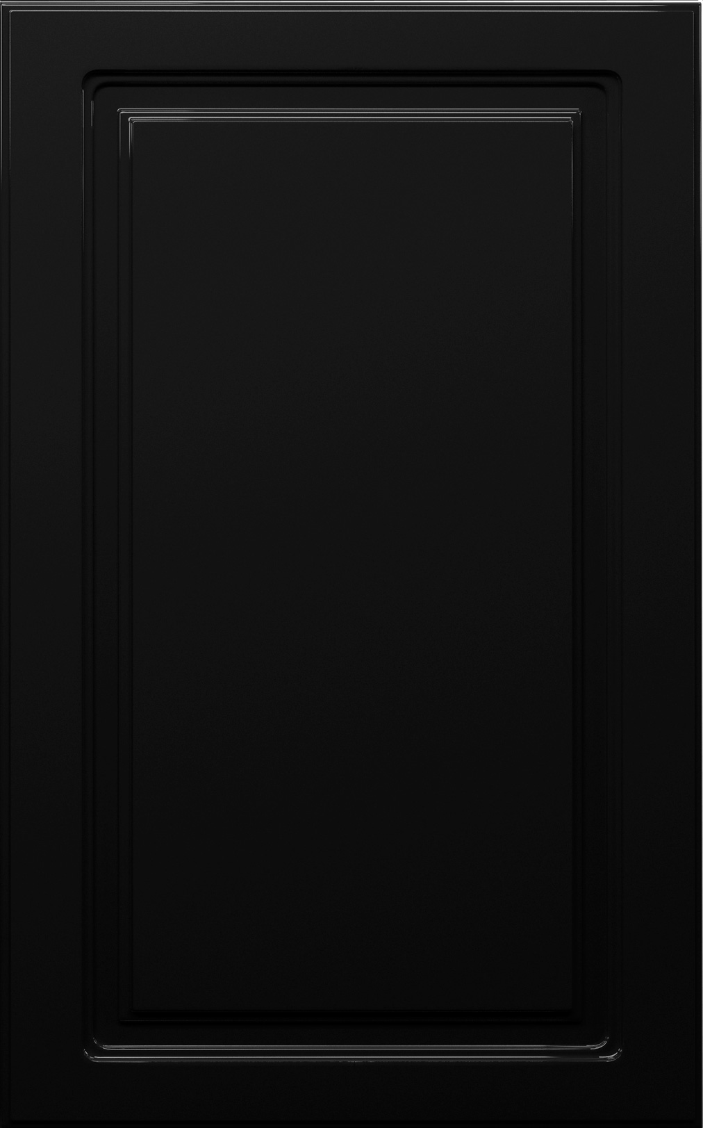 Фасады для кухни Классика Фрезеровка «Прямоугольник+» Черный глянец №212 SIDAK SIST1339-205