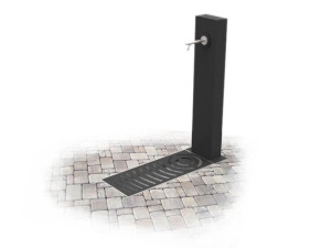 Стальной напольный фонтан