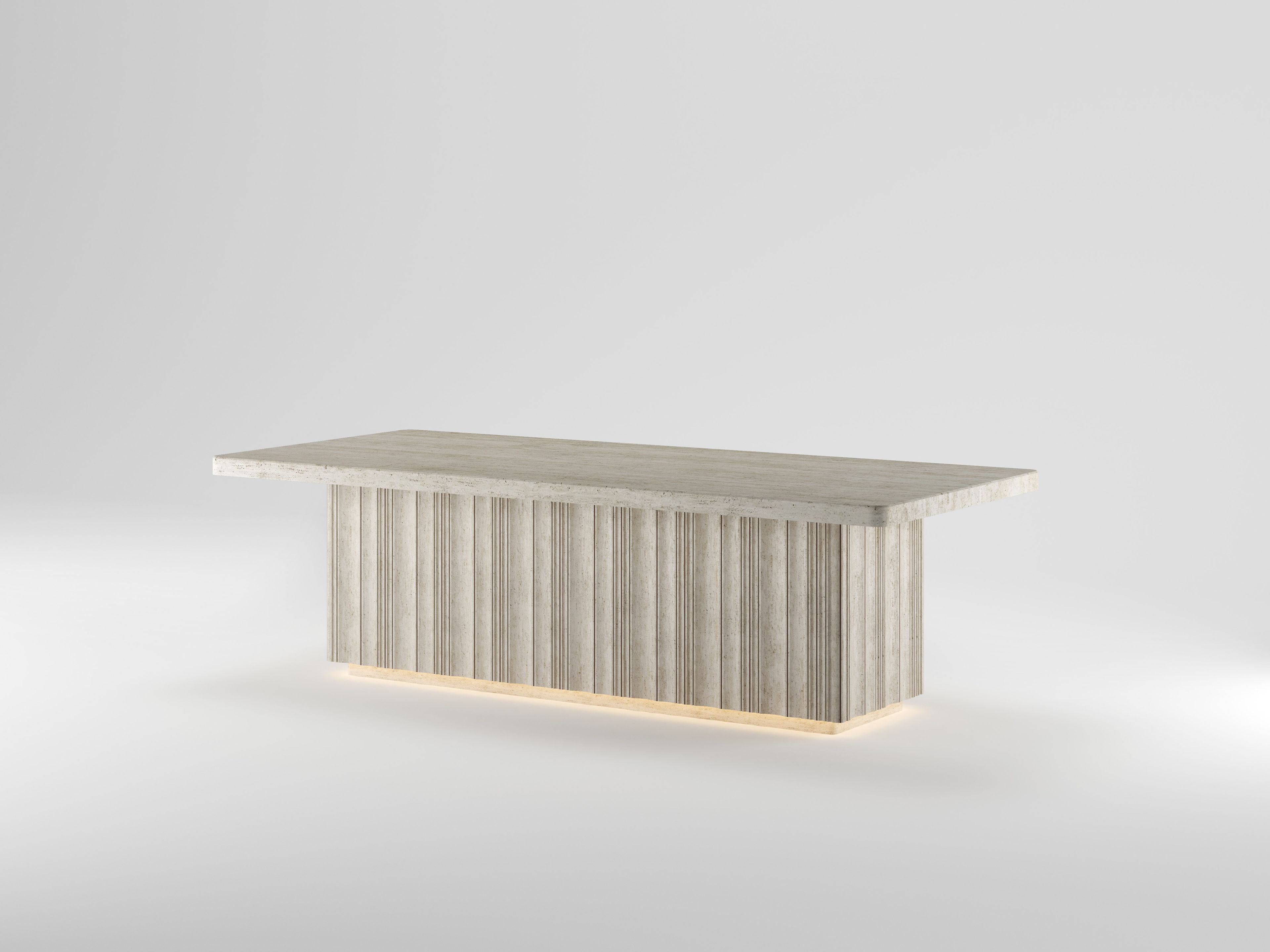 Прямоугольный выдвижной стол из травертина Davani Purity ARCH-00090066 - Вид №8