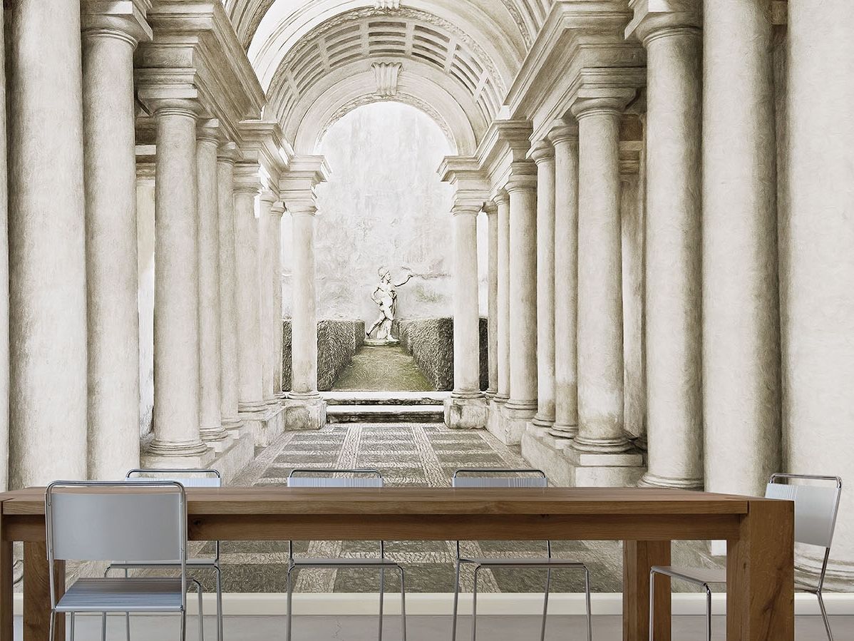 Классические обои, ПВХ бесплатно, экологически чистые, моющиеся WallPepper KRONOS ARCH-00136102