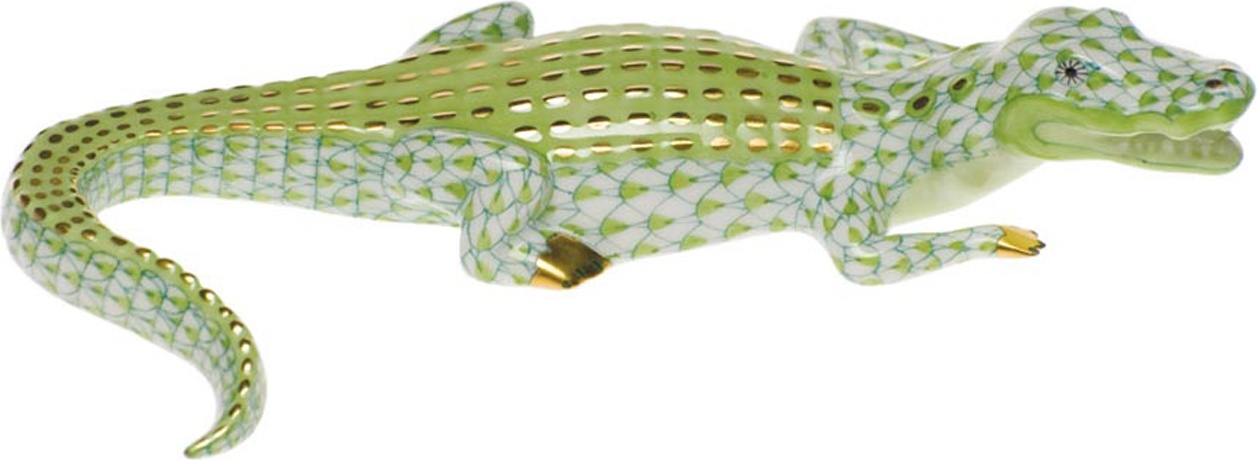 10552816 Herend Фигурка 3х8,5см "Аллигатор малый" Фарфор 