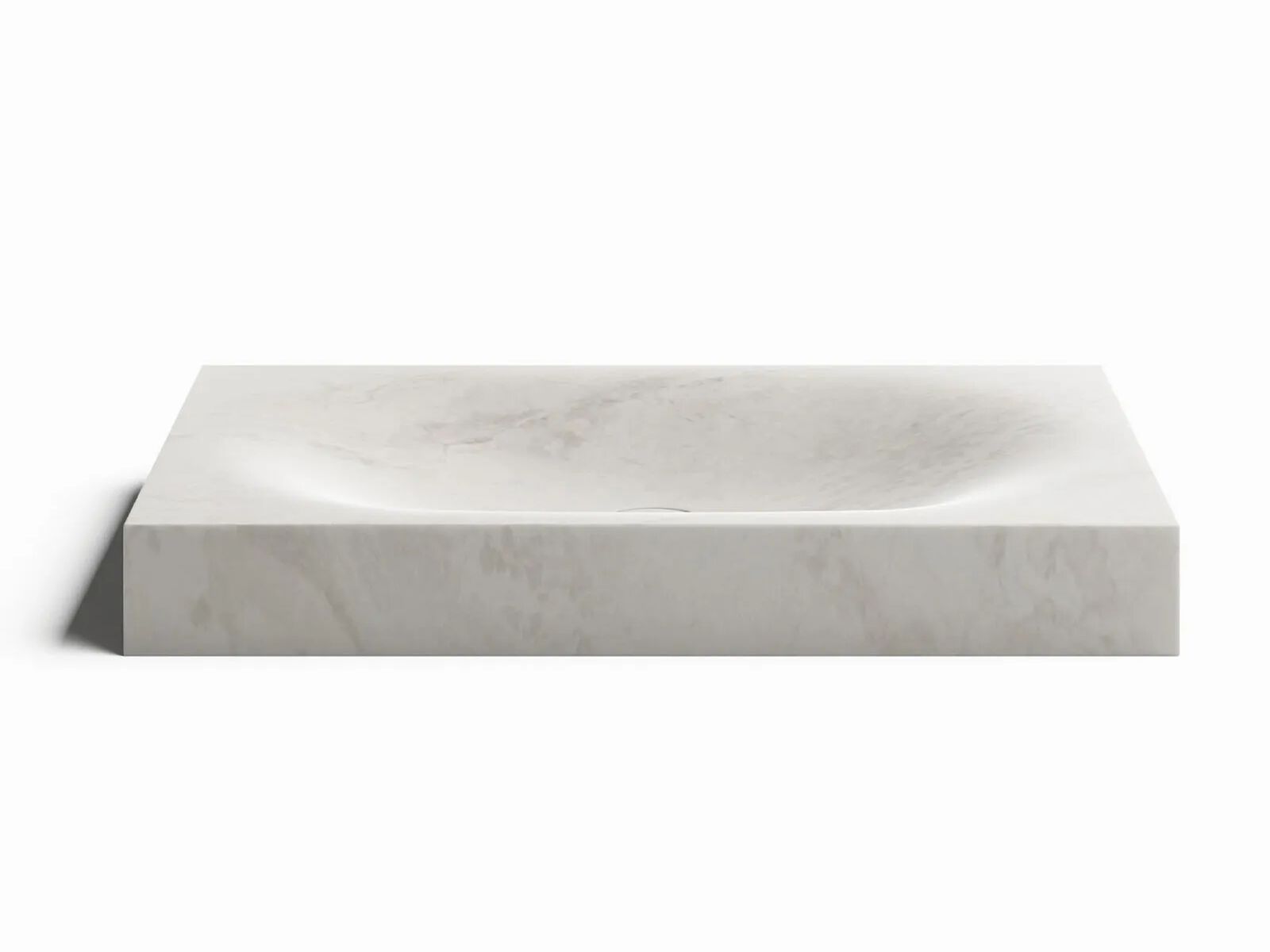 Мраморная одиночная подвесная прямоугольная раковина Falper CALA FLUIDA ARCH-00057081