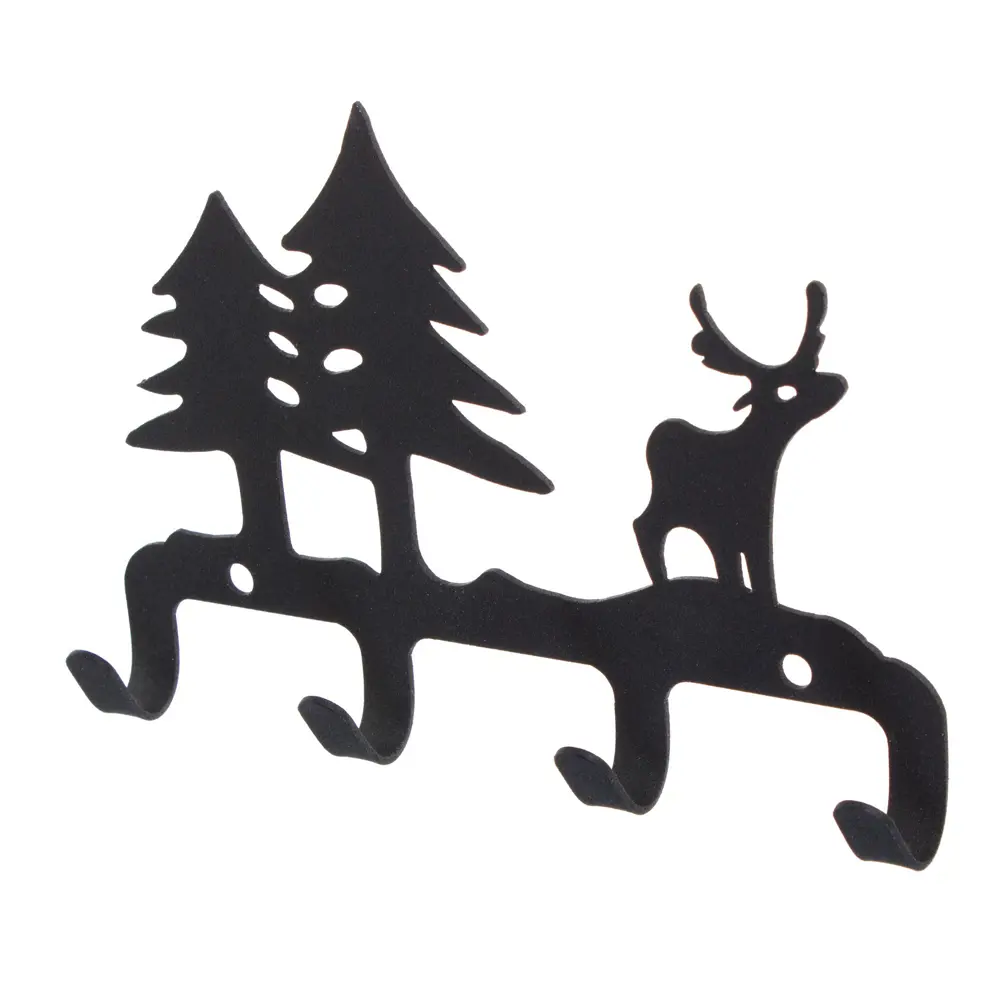 Крючок четырёхрожковый DuckandDog «Лось», сталь, матовый чёрный STLM-2072279