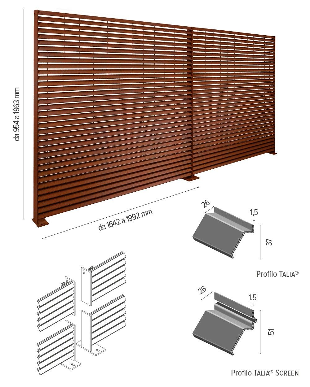 Облицовка фасада или ограждение из стали corten Defim Orsogril талия ARCH-00060968 - Вид №5