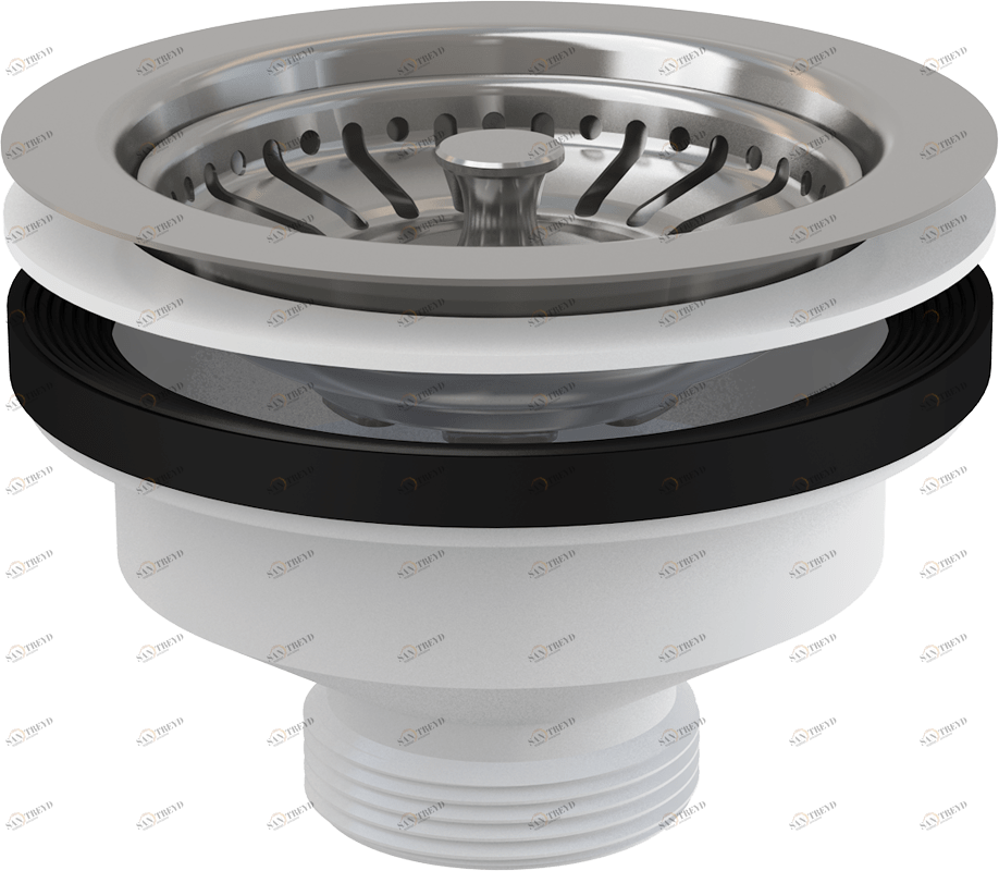 Донный клапан сифона для мойки 6/4" с нержавеющей peшeткой DN115 ALCAPLAST A37