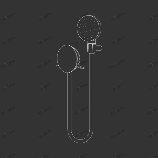 Настенный двойной ручки смеситель с ручным душем Delrin® диаметром 96 м т и настенный кронштейн  CIR09 CEADESIGN 