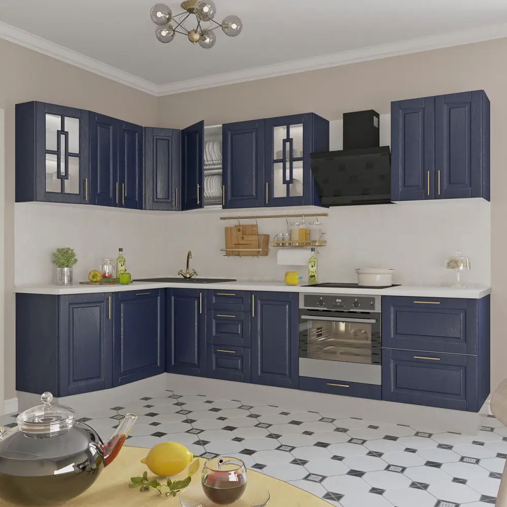 Дверь для ящика под духовку Delinia «Антея» 60x10 см, МДФ, цвет синий STLM-2160989 - Вид №6