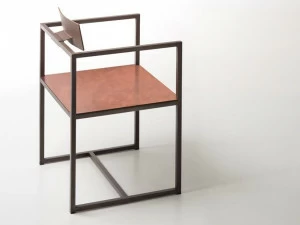 DE CASTELLI Металлический стул с подлокотниками Riviera