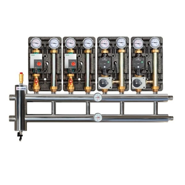 Купить Распределительный коллектор с гидрострелкой 60 кВт, 4+1 контур Прокситерм GSK2541 - Вид №4