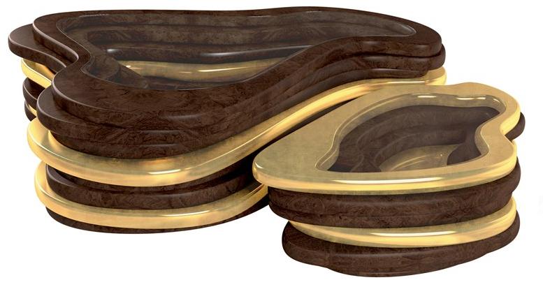 Malabar Деревянный журнальный столик для гостиной Torsion sun-id-1350696 - Вид №1