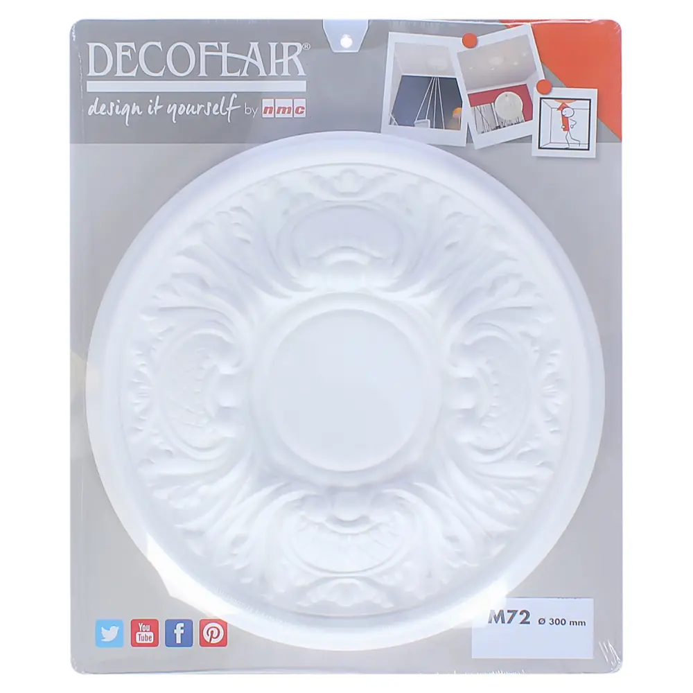 Розетка потолочная полиуретановая М72 D 30 см 16877350 STLM-2022544 DECOFLAIR  - Вид №2