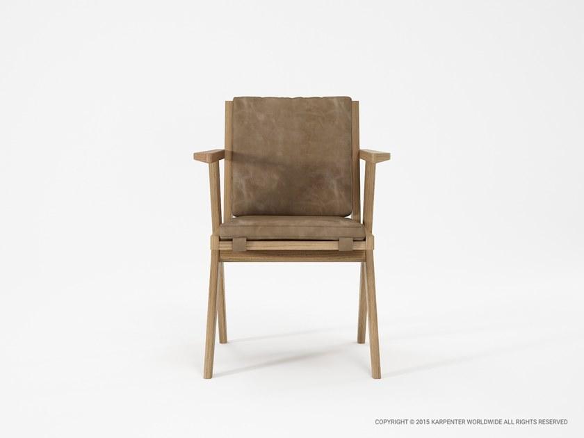 KARPENTER Мягкое кожаное кресло с подлокотниками Tribute sun-id-1346252 - Вид №1