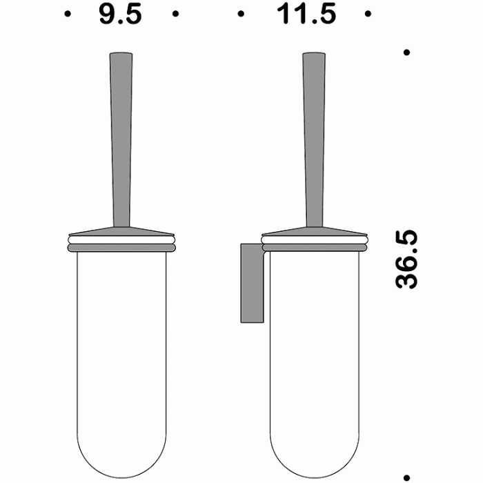 B0107 Ёршик настенный COLOMBO LUNA Colombo Design - Вид №2
